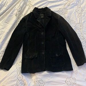 Lady Hathaway black leather jacket . Large.